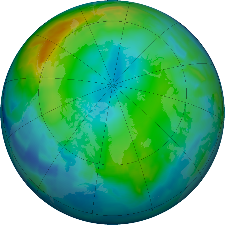 Arctic ozone map for 28 November 2011